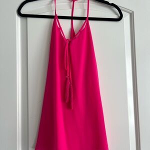 Vibrant Pink Halter Dress